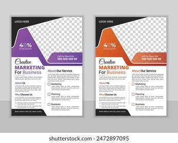 Moderne saubere professionelle Vektor-Flyer-Design-Vorlage für Unternehmen