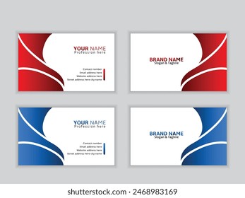 Modern clean professional visiting card design template for business .