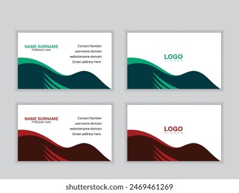 Modern clean professional  visiting card vactor design template for business