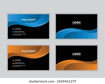 Modern clean professional  visiting card vactor design template for business