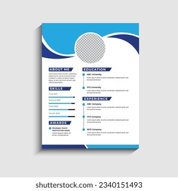 Modern Clean Resume CV Template Design