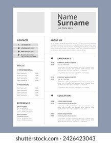Modern and Clean Resume Layout