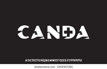 Modern clean sans serif display font vector