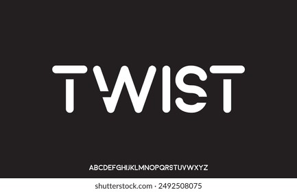 Modern clean sans serif display font vector