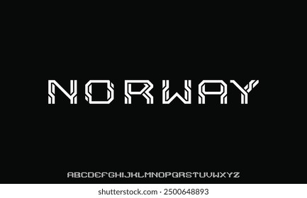 Modern clean sans serif display font vector