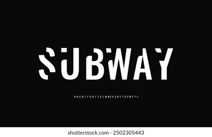 Modern clean sans serif display font vector