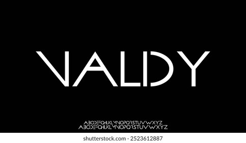 Modern clean sans serif display font vector