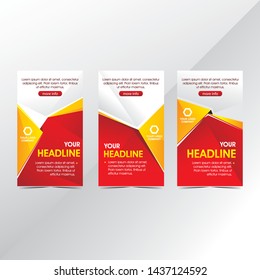 modern clean standing white and red web template banner , promotion sale discount banners