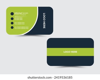 Modern clean style Creative and Clean Double-sided Business Card Template.