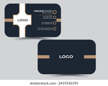 Modern clean style Creative and Clean Double-sided Business Card Template.
