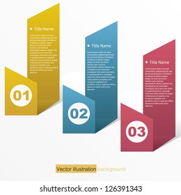 Modern clean template / can be used for infographics / numbered banners
