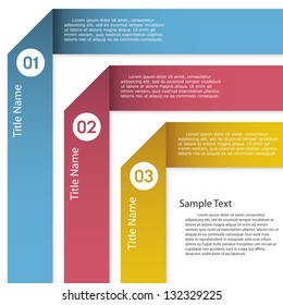 Modern clean template / can be used for infographics / numbered banners