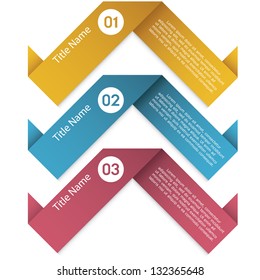Modern clean template / can be used for infographics / numbered banners