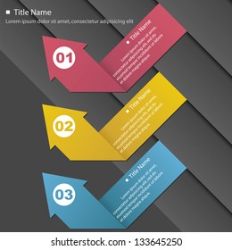 Modern clean template / can be used for infographics / numbered banners