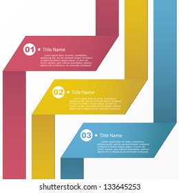 Modern clean template / can be used for infographics / numbered banners