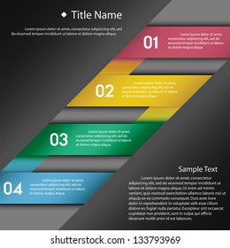 Modern clean template / can be used for infographics / numbered banners