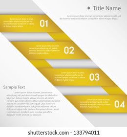 Modern clean template / can be used for infographics / numbered banners