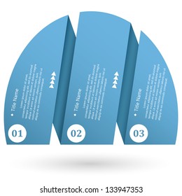 Modern clean template / can be used for infographics / numbered banners