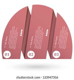 Modern clean template / can be used for infographics / numbered banners