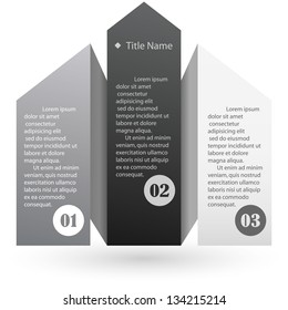 Modern clean template / can be used for infographics / numbered banners