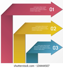 Modern clean template / can be used for infographics / numbered banners