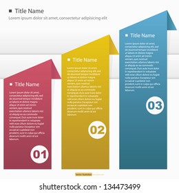 Modern clean template / can be used for infographics / numbered banners
