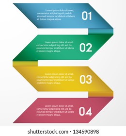 Modern clean template / can be used for infographics / numbered banners