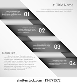 Modern clean template / can be used for infographics / numbered banners