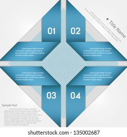 Modern clean template / can be used for infographics / numbered banners