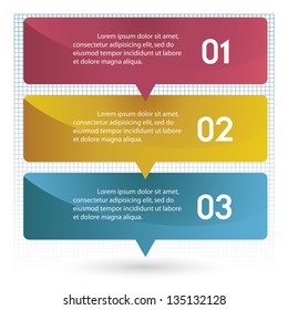 Modern clean template / can be used for infographics / numbered banners