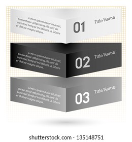 Modern clean template / can be used for infographics / numbered banners