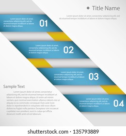 Modern clean template / can be used for infographics / numbered banners
