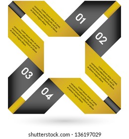 Modern clean template / can be used for infographics / numbered banners