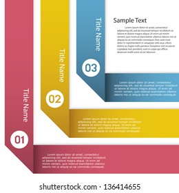 Modern clean template / can be used for infographics / numbered banners