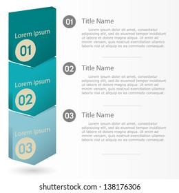 Modern clean template / can be used for infographics / numbered banners