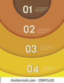 Modern clean template / can be used for infographics / numbered banners
