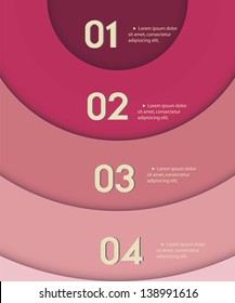Modern clean template / can be used for infographics / numbered banners
