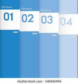 Modern clean template / can be used for infographics / numbered banners