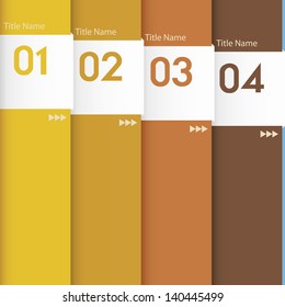 Modern clean template / can be used for infographics / numbered banners