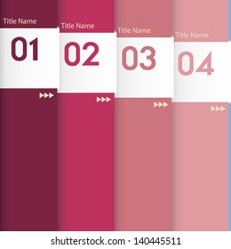 Modern clean template / can be used for infographics / numbered banners