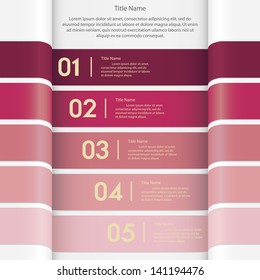 Modern clean template / can be used for infographics / numbered banners