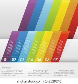 Modern clean template / can be used for infographics / numbered banners
