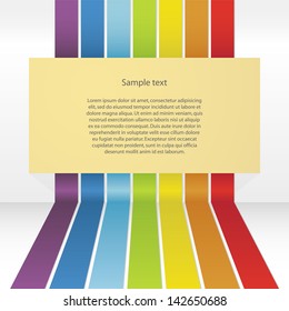 Modern clean template / can be used for infographics / rainbow background with space for sample text.