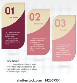 Modern clean template / can be used for infographics / numbered banners