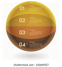 Modern clean template / can be used for infographics / numbered banners