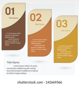 Modern clean template / can be used for infographics / numbered banners