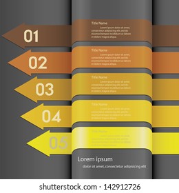 Modern clean template / can be used for infographics / numbered banners