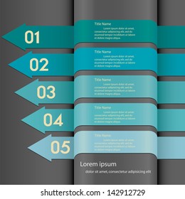 Modern clean template / can be used for infographics / numbered banners