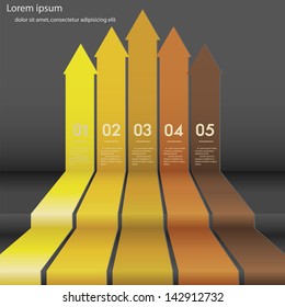 Modern clean template / can be used for infographics / numbered banners