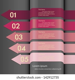 Modern clean template / can be used for infographics / numbered banners